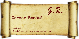 Gerner Renátó névjegykártya