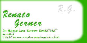 renato gerner business card